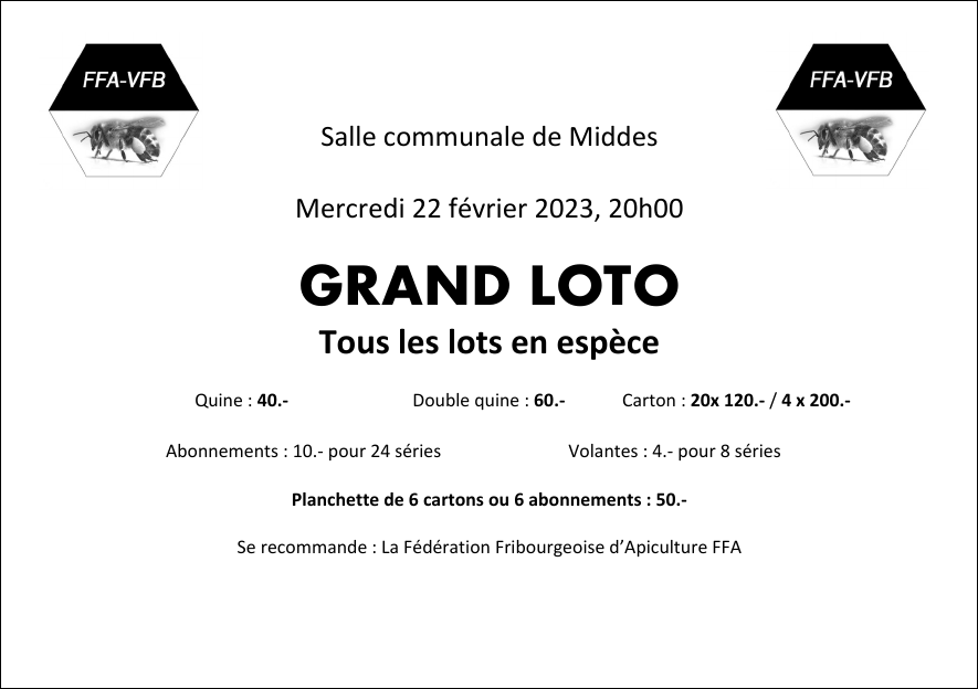 FFA Lotto am 22. Februar 2023 um 20.00 in Middes